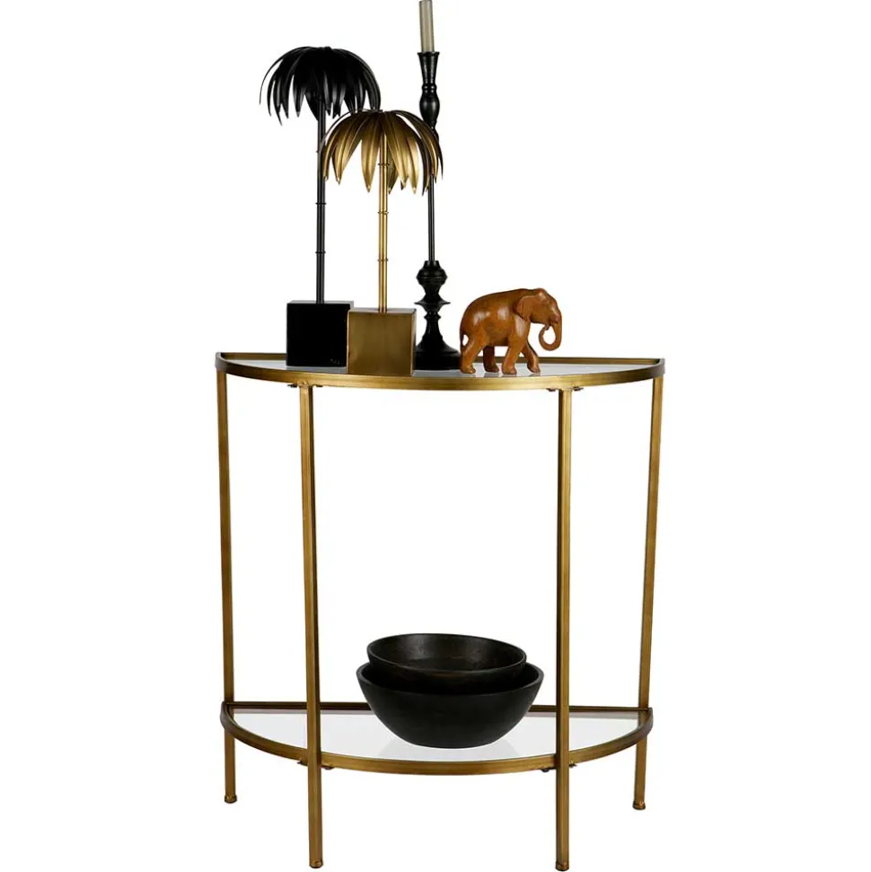 Halbrunder Konsolentisch mit Glasplatten - Gulcam