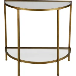 Halbrunder Konsolentisch mit Glasplatten - Gulcam