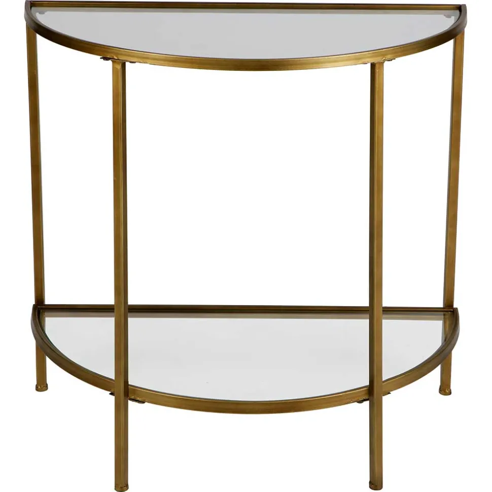 Halbrunder Konsolentisch mit Glasplatten - Gulcam
