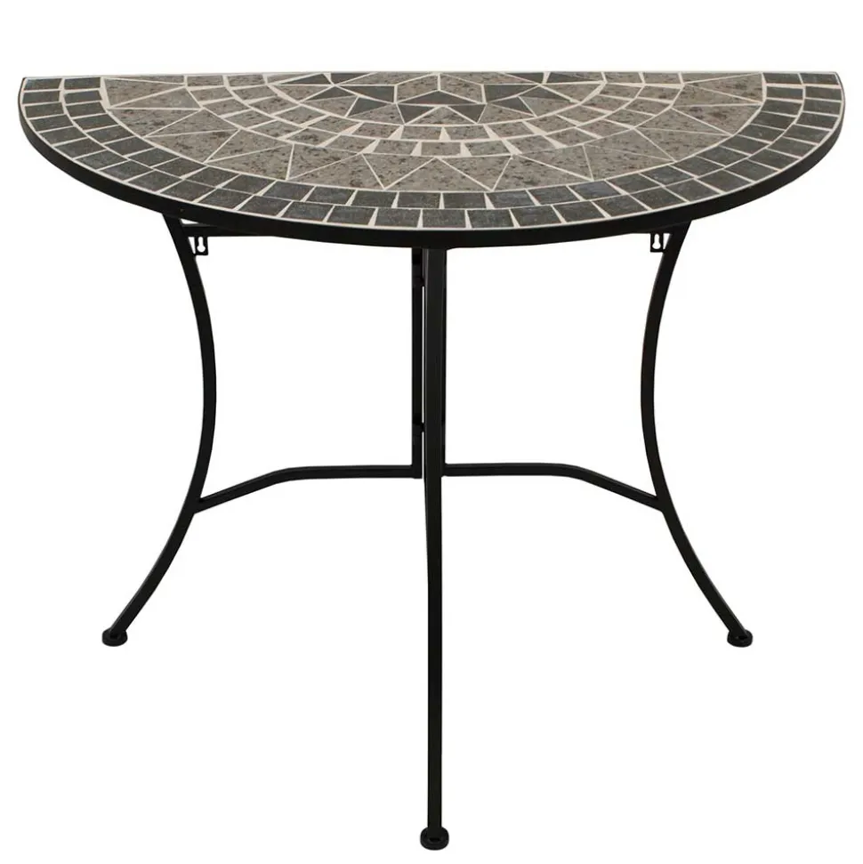 Halbrunder Wandtisch mit Mosaik - Tasmania