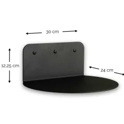 Halbrundes Wandregal in Graugrün - Carlos