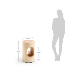 Handgearbeiteter Beistelltisch aus Massivholz - Andrew