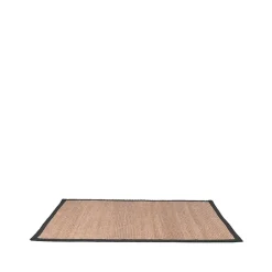 Handgefertigter Juteteppich mit Rand aus Baumwolle - Kariono