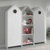 Haus Kleiderschränke & Regal für Kinder - Indefiva (dreiteilig)