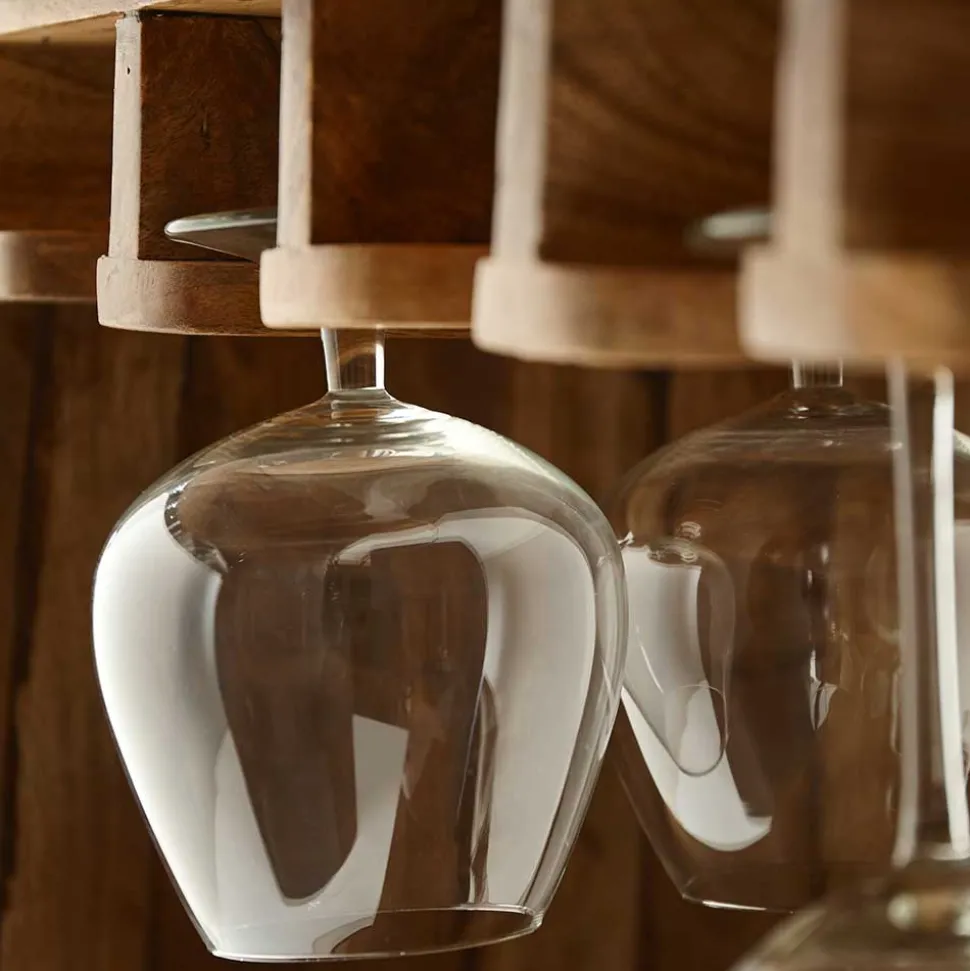 Hausbar im Fass Design aus Mangobaum Holz - Croadiva