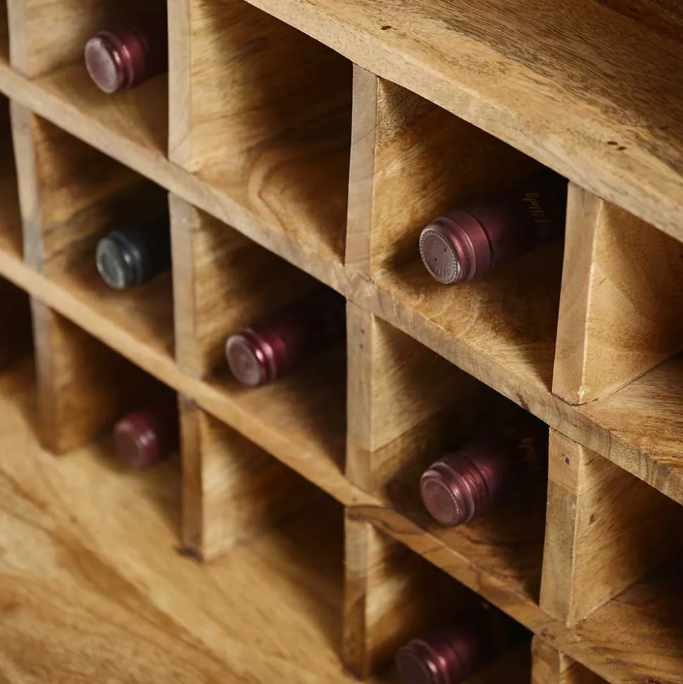 Hausbar im Fass Design aus Mangobaum Holz - Croadiva