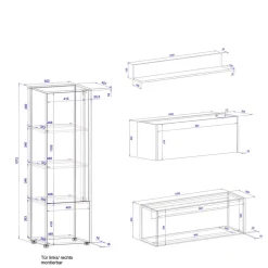 Heimbüro Einrichtung Set - Ahilav (fünfteilig)