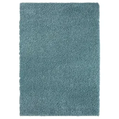 Hellblauer Teppich mit hohem Flor - Saracan