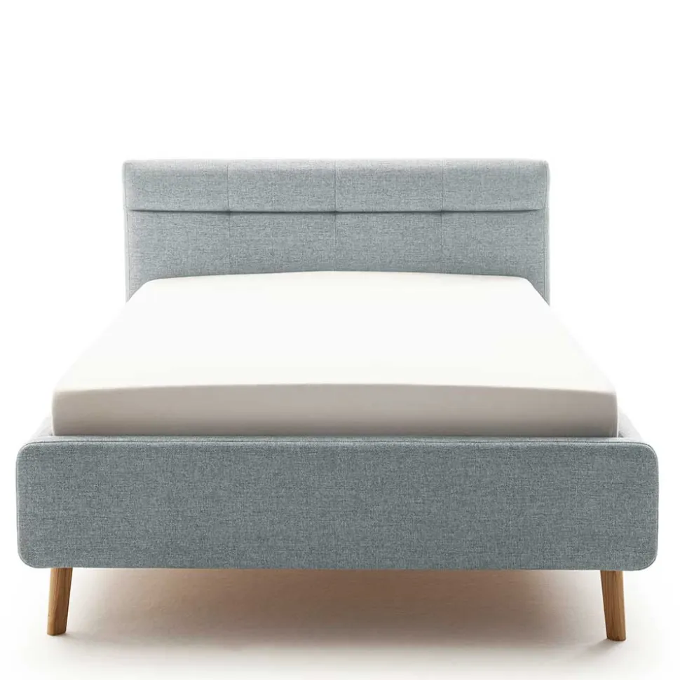 Hellblaues Polsterbett mit Bettkasten - Annelie