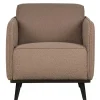 Hellbrauner Boucle Sessel mit Federkern - Bratannio