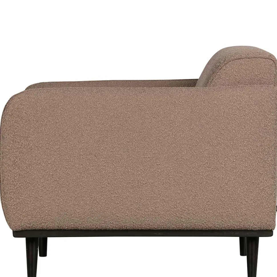 Hellbrauner Boucle Sessel mit Federkern - Bratannio