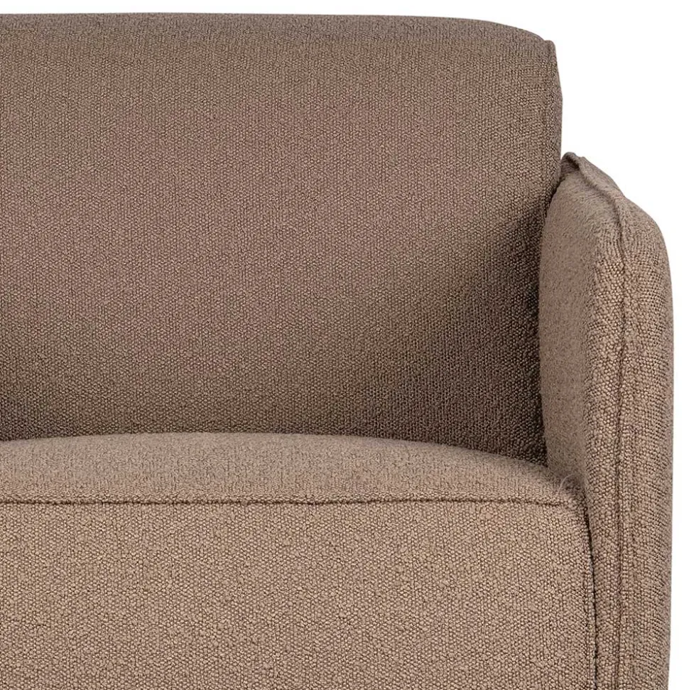 Hellbrauner Boucle Sessel mit Federkern - Bratannio
