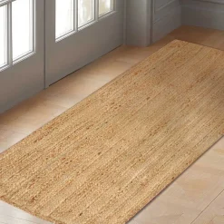 Hellbrauner Teppich aus Jute - Cranos