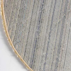 Heller Hochflor Teppich in Gelb und Creme - Vinitaro