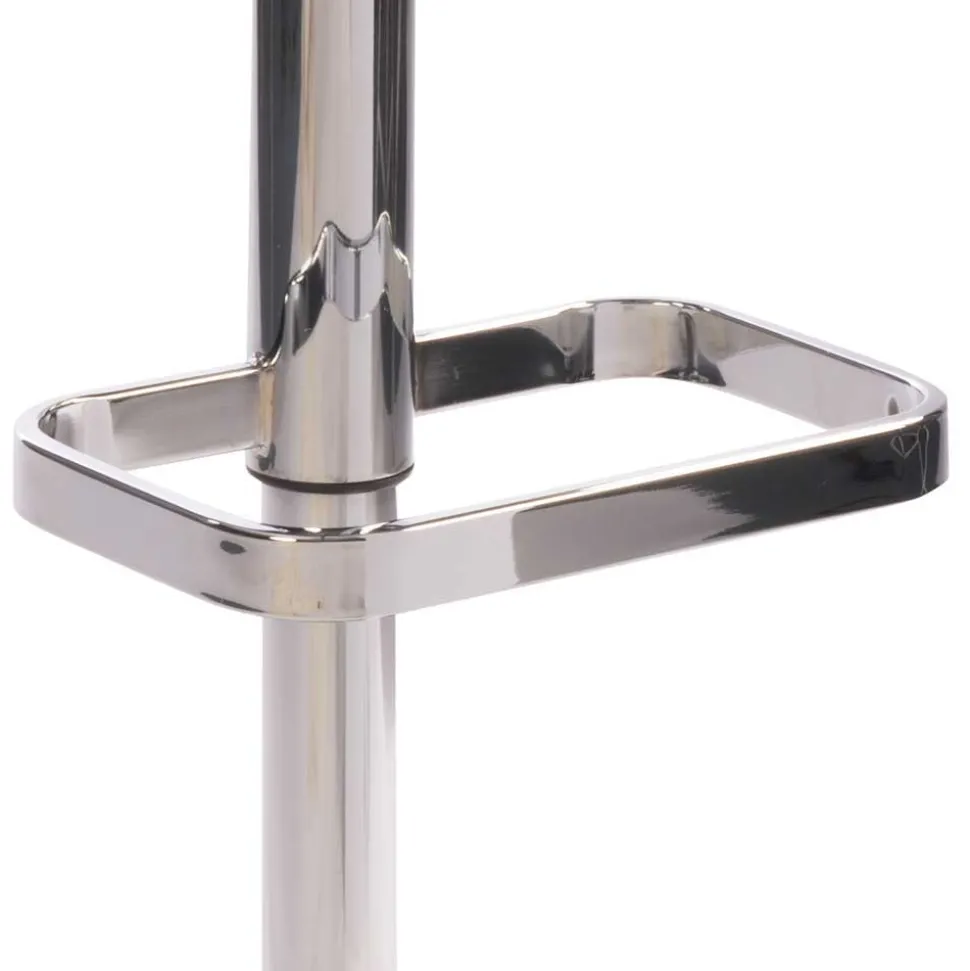 Hellgrauer Barhocker mit Metallbügel Lehne - Hambor