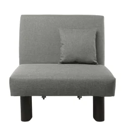 Hellgrauer Schlafsessel mit 85 cm Breite - Miracella