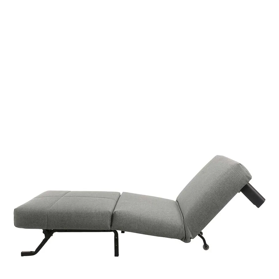 Hellgrauer Schlafsessel mit 85 cm Breite - Miracella