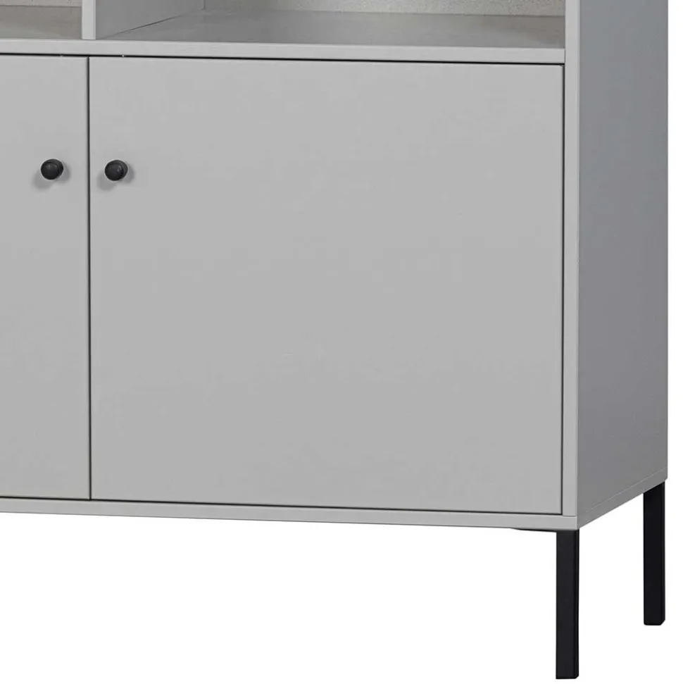 Hellgrauer Schrank mit vier Fächern - Rocca