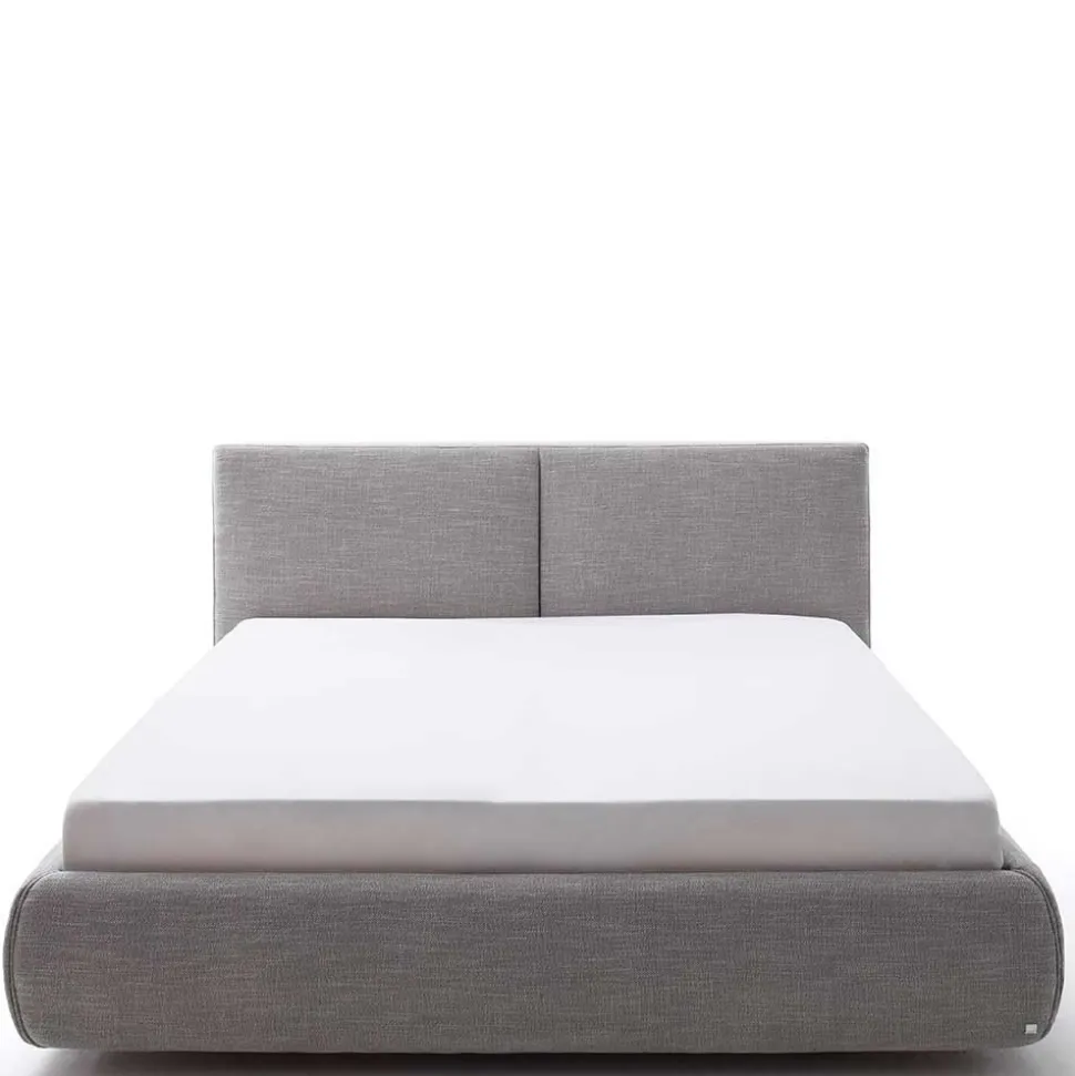 Hellgraues 180x200 Bett inklusive Matratzen - Atlona