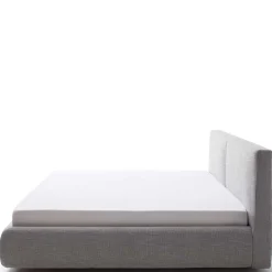 Hellgraues 180x200 Bett inklusive Matratzen - Atlona