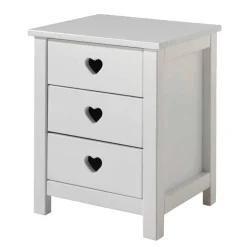 Herz Design Himmelbett in Weiß - Grandory