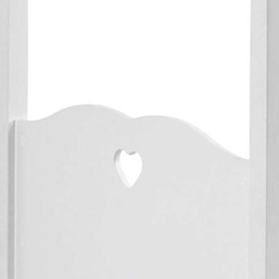 Herz Design Himmelbett in Weiß - Grandory