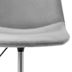 Höhenverstellbarer Bürostuhl in Hellgrau Samt - Renato