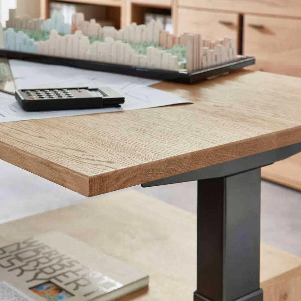 Höhenverstellbarer Bürotisch in Wildeiche - Emly