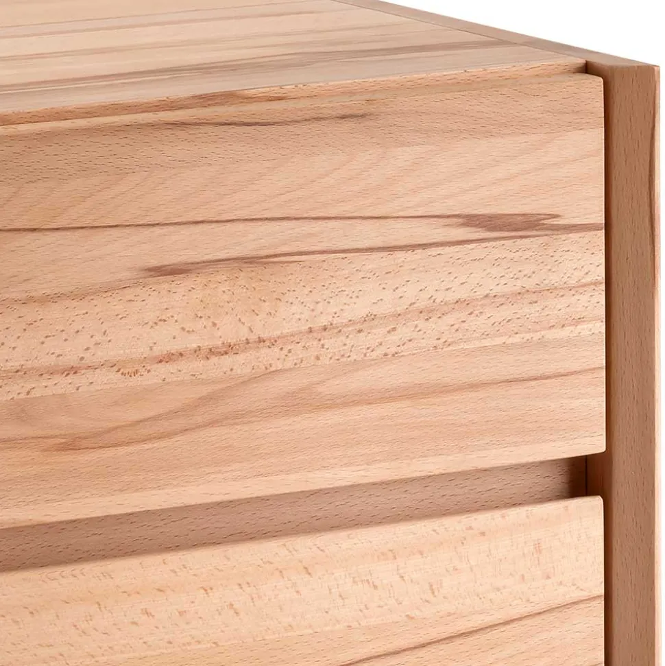 Höhenverstellbarer Holz-Schreibtisch aus Kernbuche - Senklas