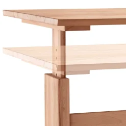 Höhenverstellbarer Holz-Schreibtisch aus Kernbuche - Senklas