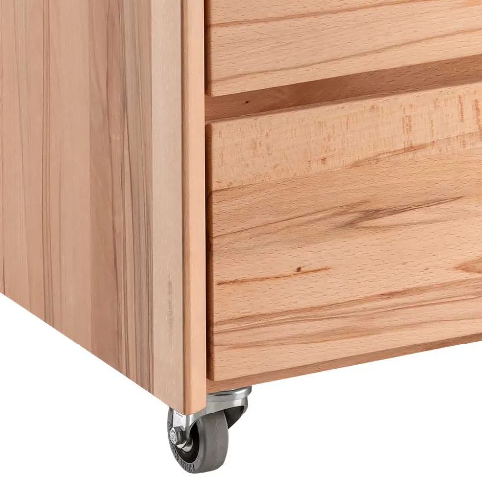 Höhenverstellbarer Holz-Schreibtisch aus Kernbuche - Senklas