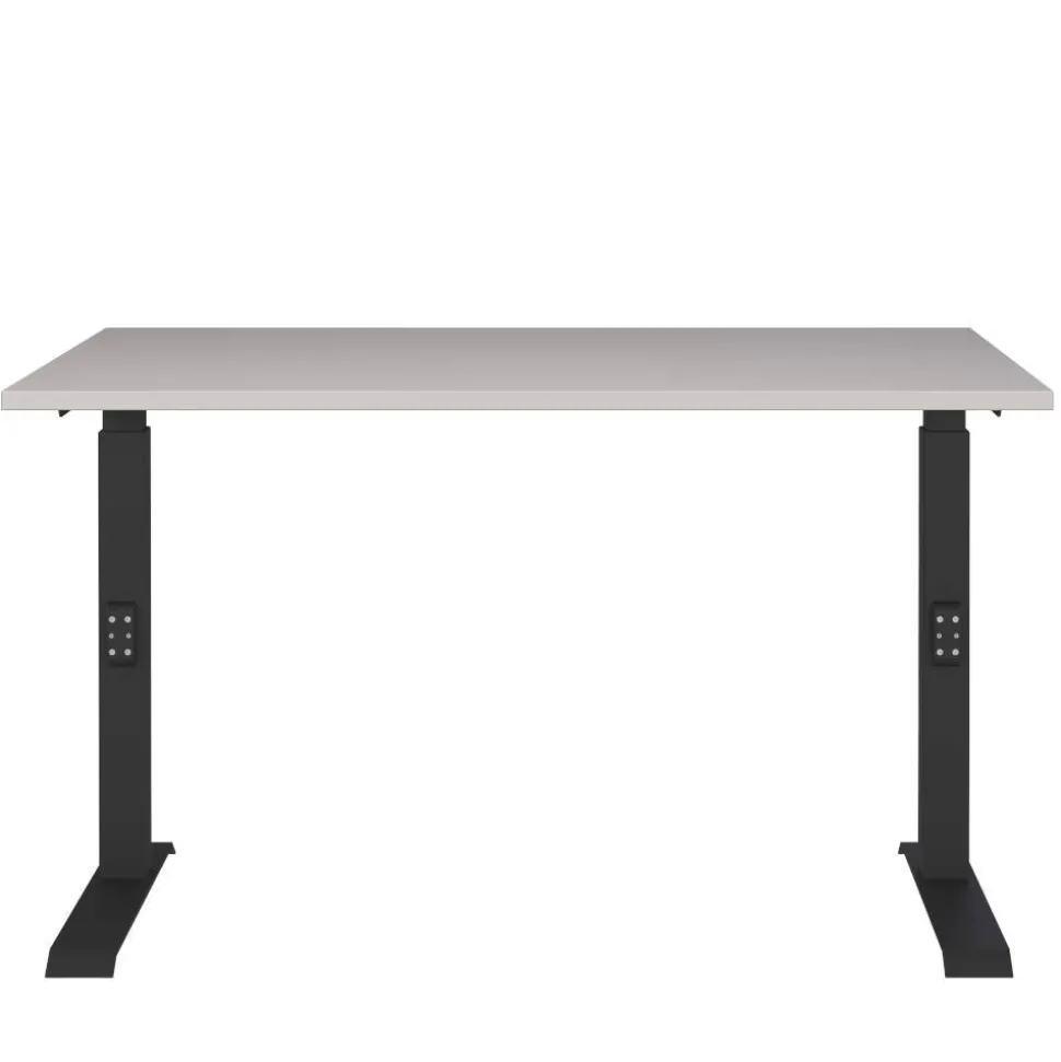 Höhenverstellbarer Office-Tisch in Hellgrau - Clemeta
