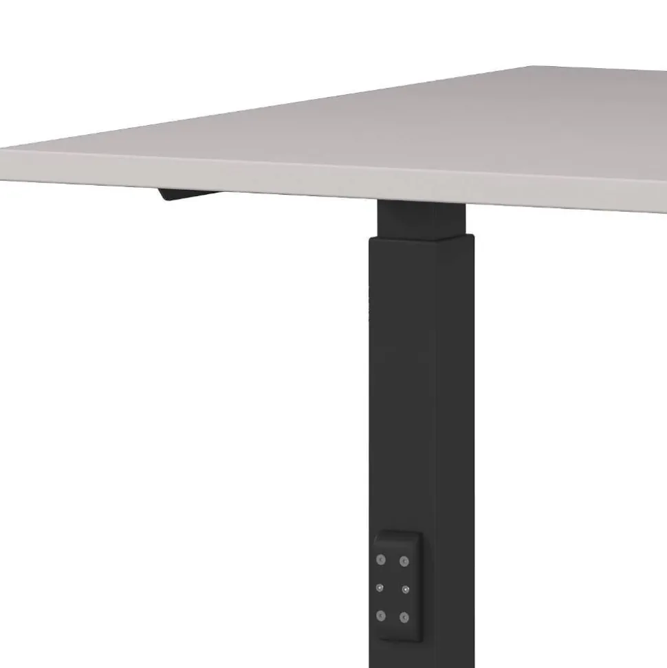 Höhenverstellbarer Office-Tisch in Hellgrau - Clemeta