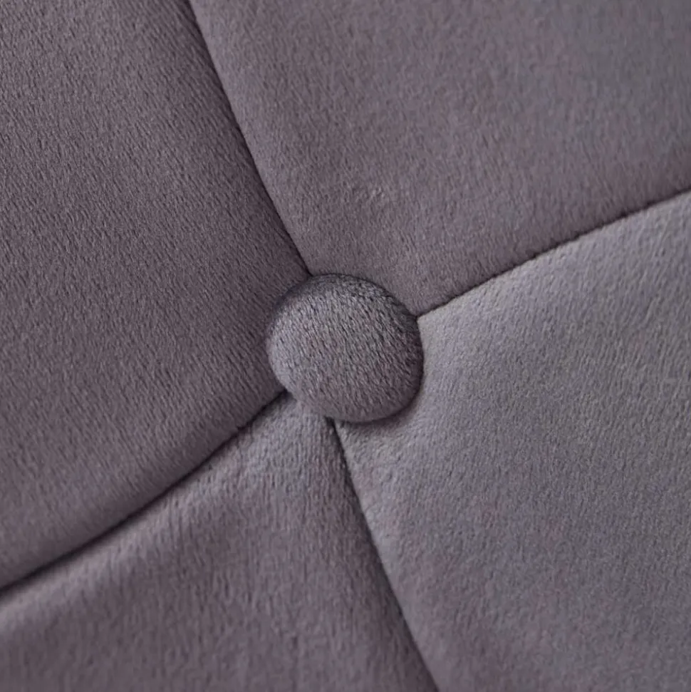 Höhenverstellbarer Samtsessel in Grau - Ashesha