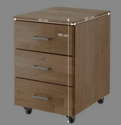 Höhenverstellbarer Schreibtisch aus Wildeiche - Rosenna