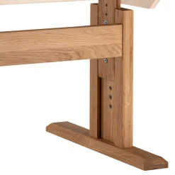 Höhenverstellbarer Schreibtisch aus Wildeiche - Rosenna