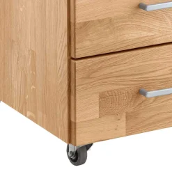 Höhenverstellbarer Schreibtisch aus Wildeiche - Rosenna