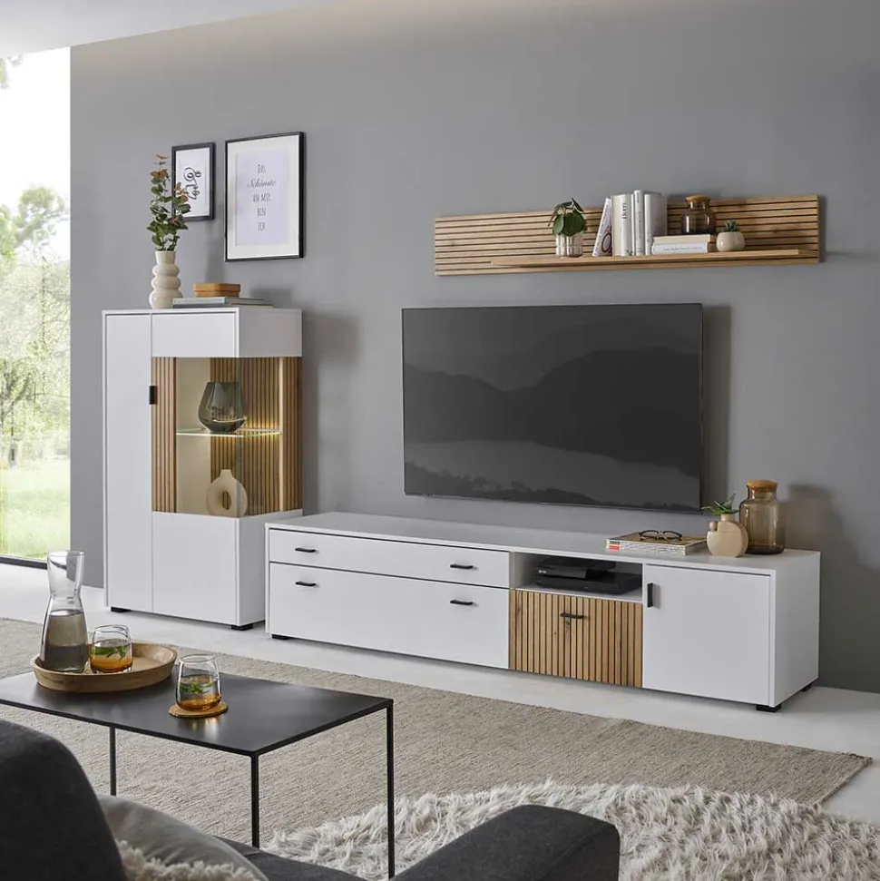 Highboard & TV Lowboard & Wandboard Set - Nenaloro (dreiteilig)