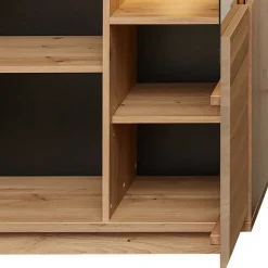 Highboard in Esche und Wildeiche mit Glas - Cassna