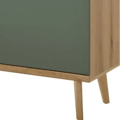 Highboard in Graugrün und Wildeiche - Oliva