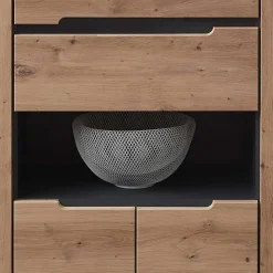 Highboard mit Glas & LED Licht - Kuetra