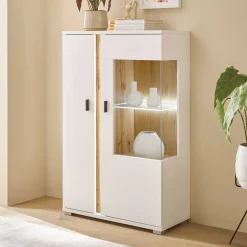 Highboard mit Glas und Licht modern - Racelyn