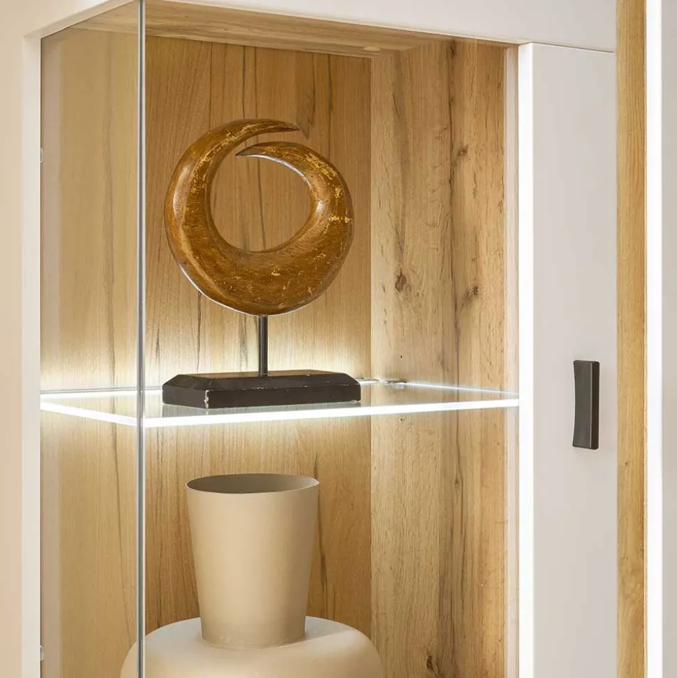 Highboard Vitrine mit LED Beleuchtung - Racelyn