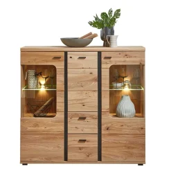 Highboard Vitrine mit LED Beleuchtung - Mattadore