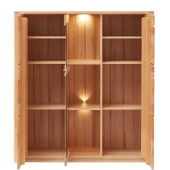 Highboard Vitrinenschrank aus Kernbuche massiv - Amyonta