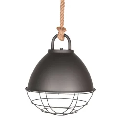 Hänge Lampe mit Stahlschirm mit Gitter - Ruvania