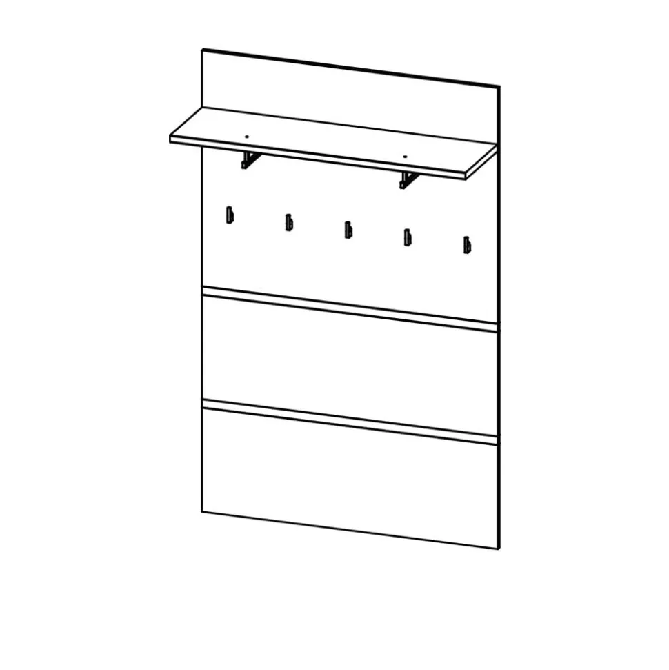 Hängegarderobe Curelino mit Hutablage
