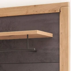 Hängegarderobe in Dunkelgrau und Wildeiche - Carry