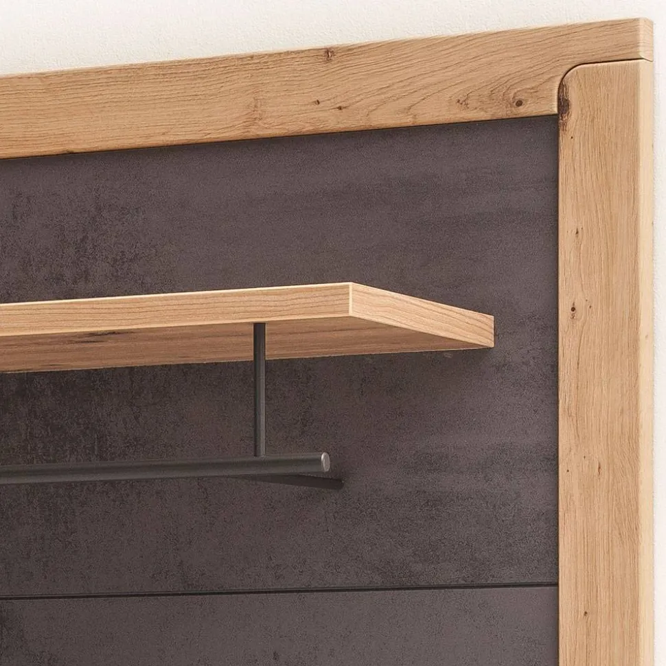 Hängegarderobe in Dunkelgrau und Wildeiche - Carry