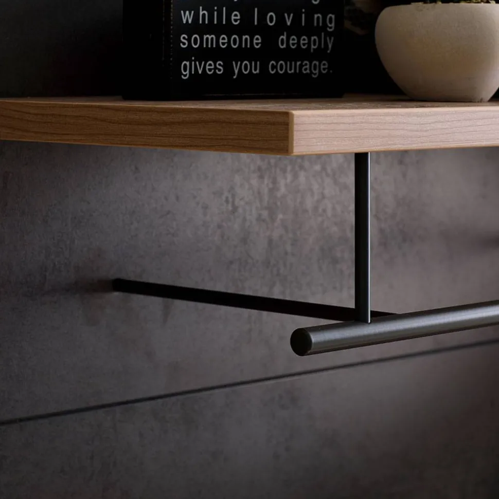 Hängegarderobe in Dunkelgrau und Wildeiche - Carry